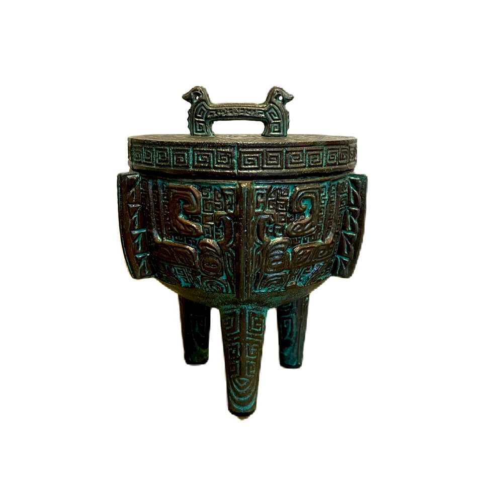 Vintage 1960s James Mont Style Aztec Ice Bucket